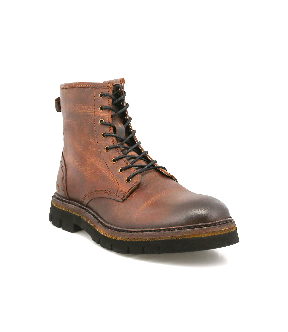 
                  
                    The Roan Duty is a brown leather lace-up boot featuring a rugged rubber sole, padded insole, textured upper, and ankle-high design, shown against a plain white background.
                  
                