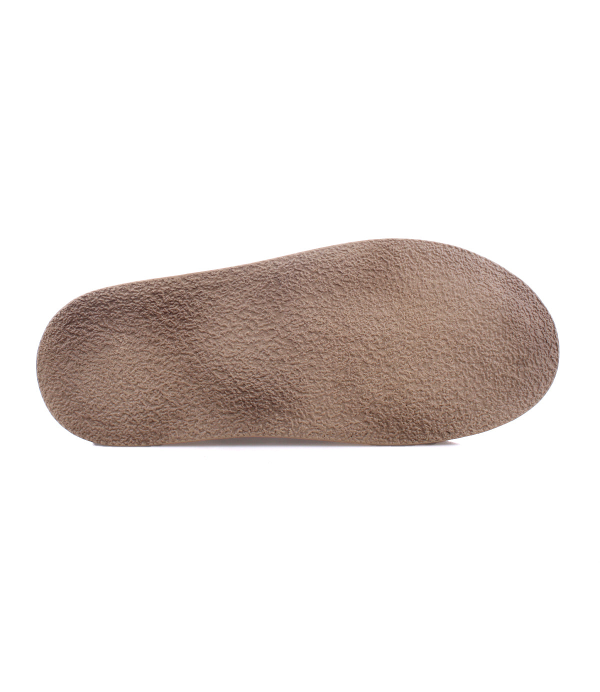 
                  
                    The image shows the bottom view of a beige, textured sole from Roan's Heap slip-on boot, ideal for casual wear.
                  
                
