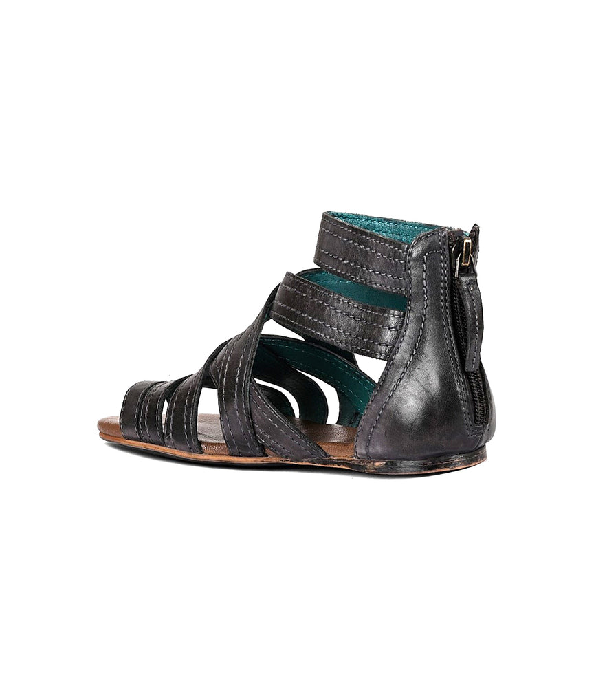 
                  
                    Experience the Royan treatment with these black leather sandals featuring a cushioned footbed for ultimate comfort.
                  
                