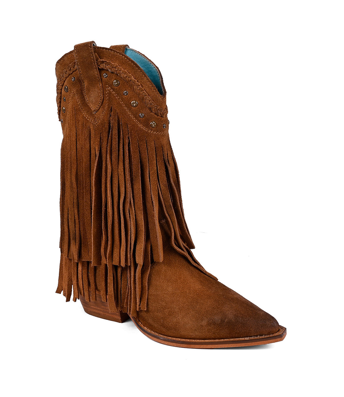 
                  
                    The Setup by Roan is a Western-inspired boot made from premium suede, featuring elegant fringe detailing and a low heel.
                  
                