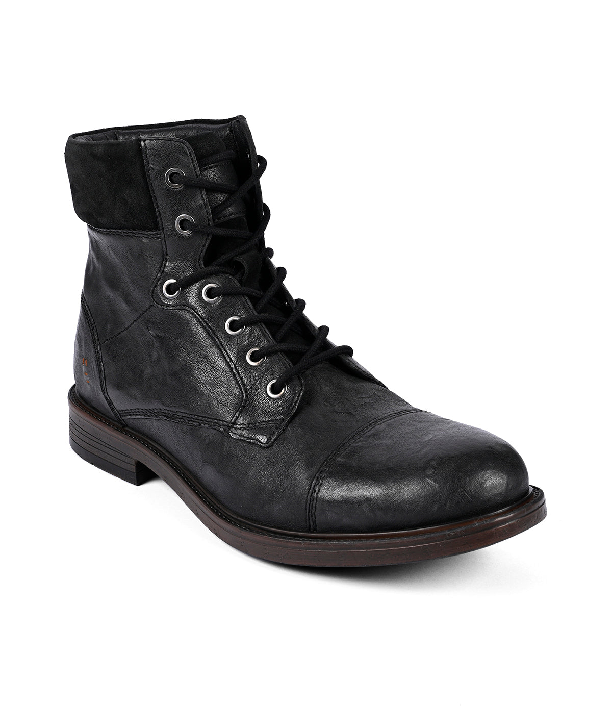 ROAN by BED STU Classic Black Leather Cap Toe Men\'s Boots Lecture | Roan main image 2
